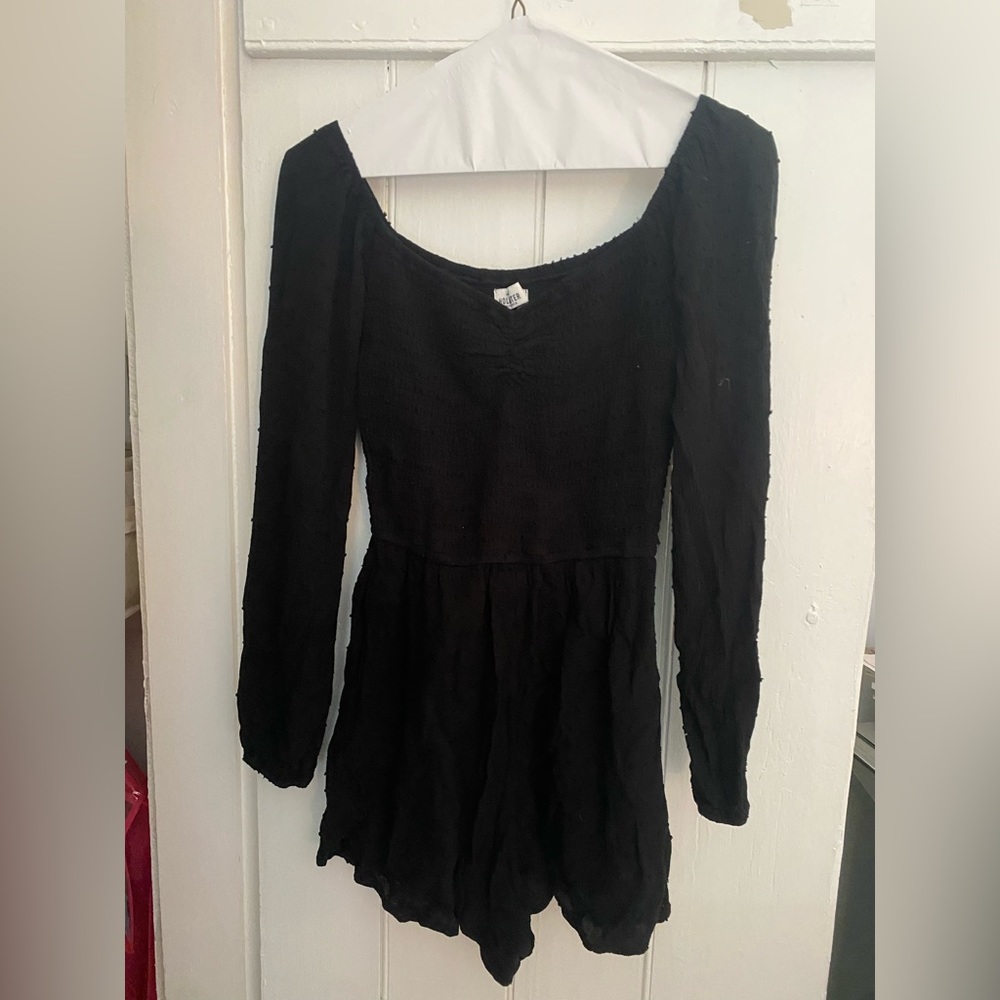 Black Hollister Long Sleeve Romper
